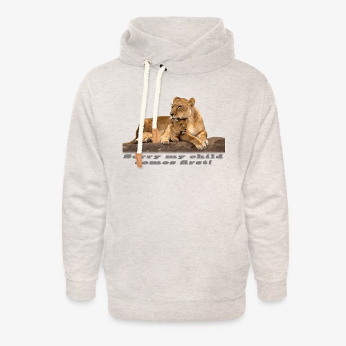 Lion-My child comes first - Unisex Shawl Collar Hoodie