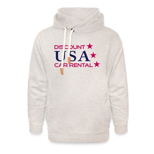 Discount USA Mens White Tee with small logo - Unisex Shawl Collar Hoodie