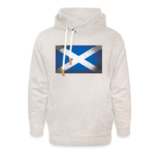Scotland Flag Grunge - Unisex Shawl Collar Hoodie