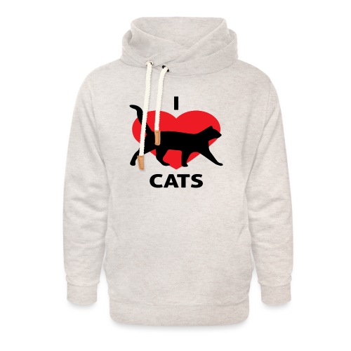 I Love Cats - Unisex Shawl Collar Hoodie