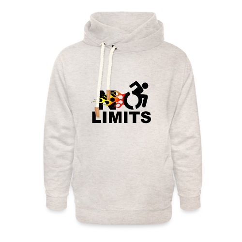 No limits for this wheelchair user * - Unisex Shawl Collar Hoodie