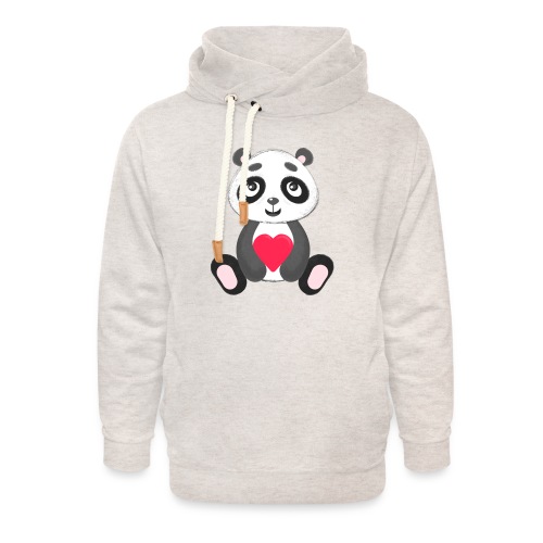 Sweetheart Panda - Unisex Shawl Collar Hoodie