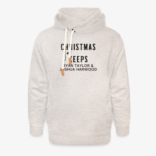 Christmas for Keeps Title Block - Black Font - Unisex Shawl Collar Hoodie