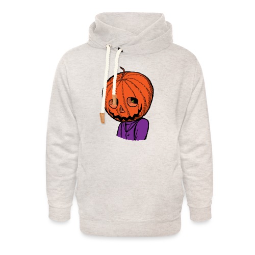 Pumpkin Head Halloween - Unisex Shawl Collar Hoodie