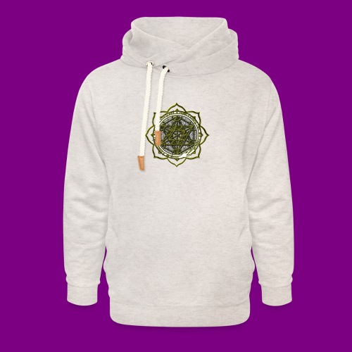 Energy Immersion, Metatron's Cube Flower of Life - Unisex Shawl Collar Hoodie