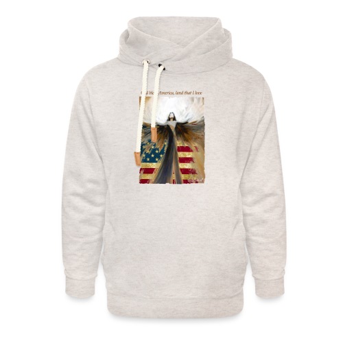 God bless America Angel_Strong color_Brown type - Unisex Shawl Collar Hoodie