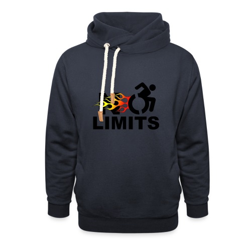 No limits for me with my wheelchair - Unisex Shawl Collar Hoodie