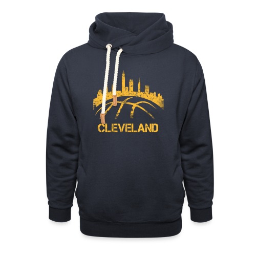 Cleveland Basketball Skyline - Unisex Shawl Collar Hoodie