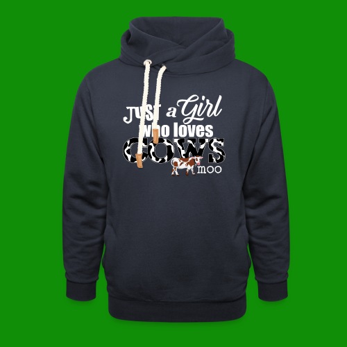 Just a Girl Who Loves Cows - Unisex Shawl Collar Hoodie