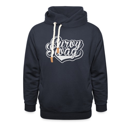 Curvy Swag Reversed Out Design - Unisex Shawl Collar Hoodie