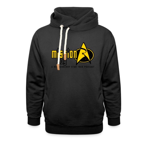 Logo Wide 2 Color Black Text - Unisex Shawl Collar Hoodie