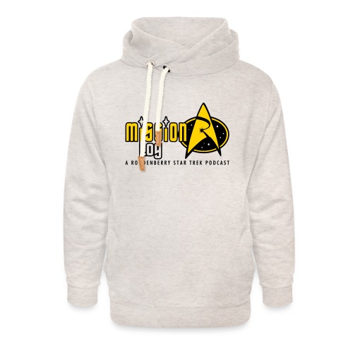 Logo Wide 2 Color Black Text - Unisex Shawl Collar Hoodie