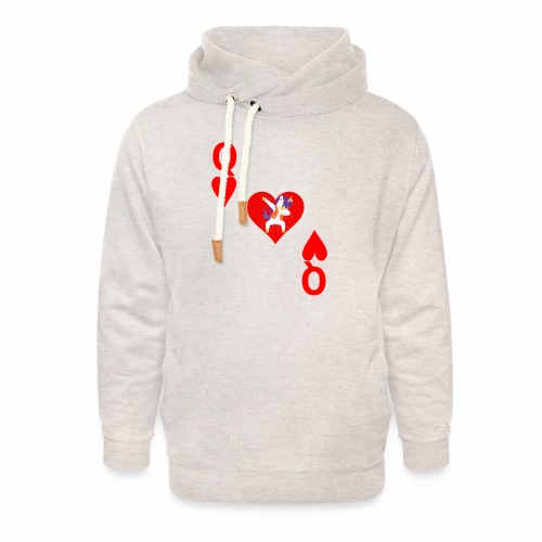 Queen of Hearts, Deck of Cards, Unicorn Costume. - Unisex Shawl Collar Hoodie