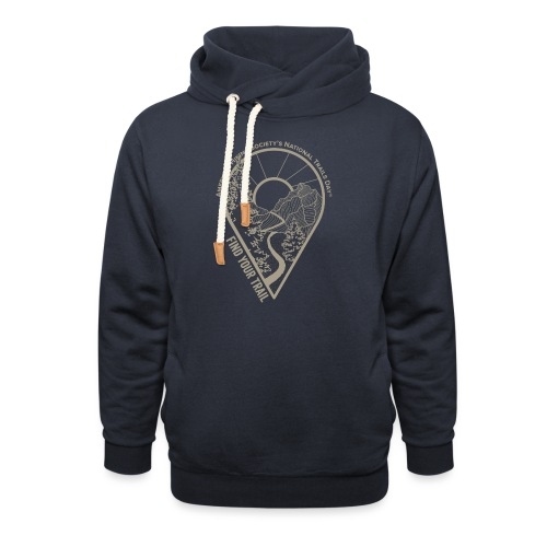 Find Your Trail Location Pin: National Trails Day - Unisex Shawl Collar Hoodie