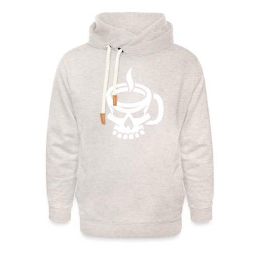 Caffeinated Coffee Skull - Unisex Shawl Collar Hoodie