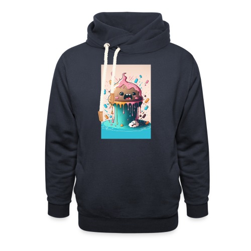 Cake Caricature - January 1st Dessert Psychedelics - Unisex Shawl Collar Hoodie