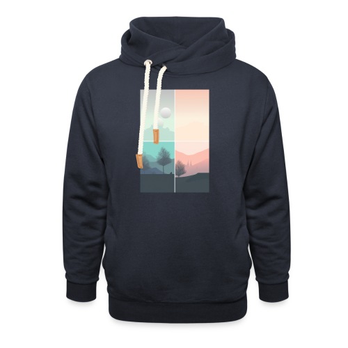 Travelling through the ages - Unisex Shawl Collar Hoodie