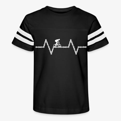 bmx bike heartbeat - Kid's Football Tee