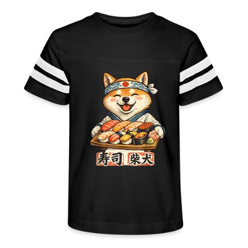 Funny Shiba Inu Sushi Kawaii Dog Tee - Kid's Football Tee