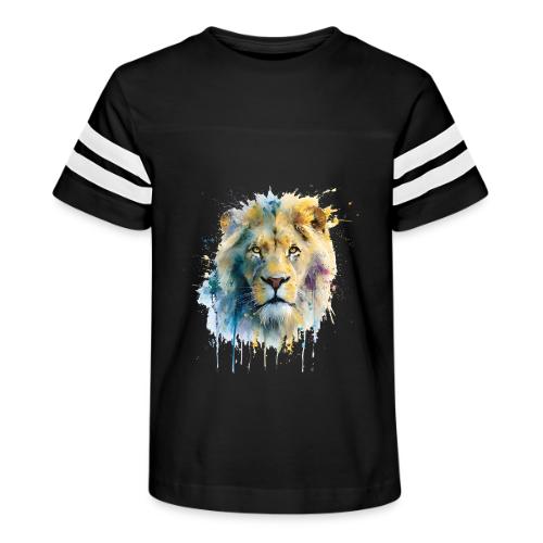 Splash-Art Lion Face - Kid's Football Tee