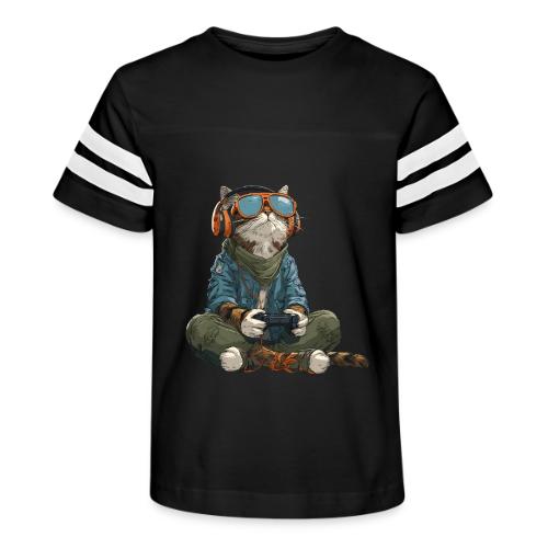 Cat: Purrfect Player - Kid's Football Tee