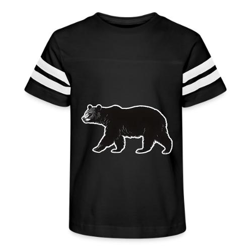 Midnight Black Bear - Kid's Football Tee