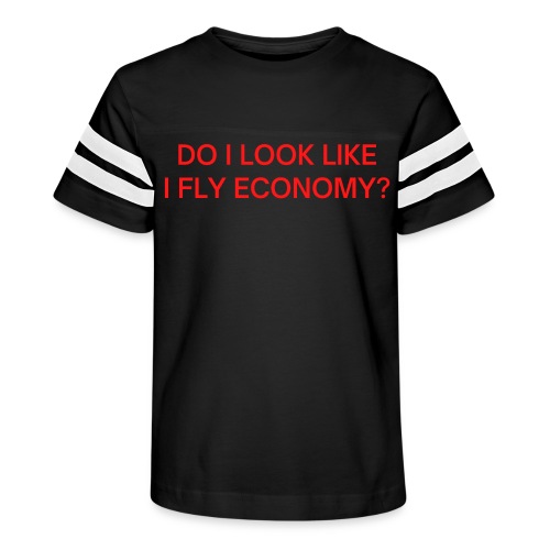 Do I Look Like I Fly Economy? (in red letters) - Kid's Football Tee