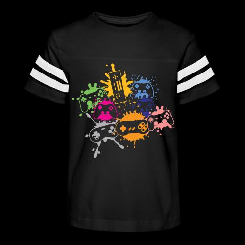 Colorful Controller Splash Art - Kid's Football Tee