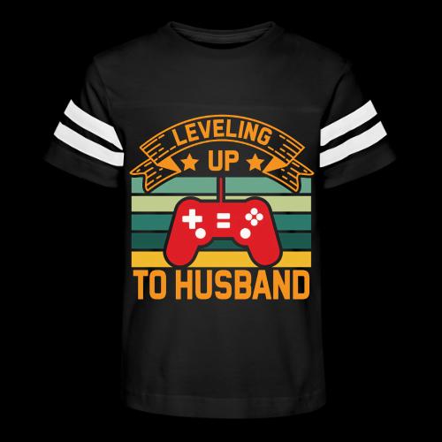Leveling Up To Husband - Kid's Football Tee