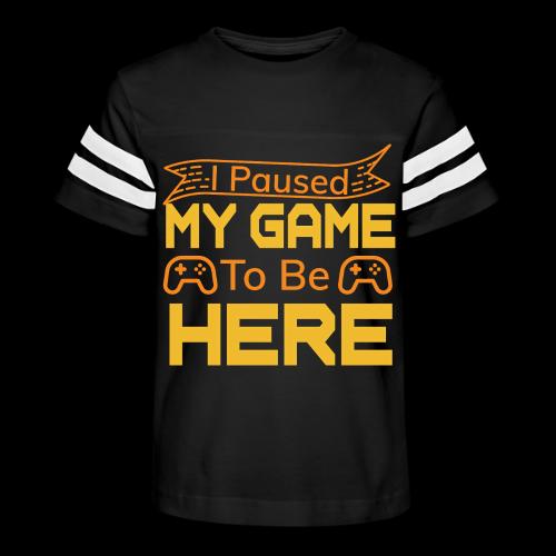 I Paused My Game To Be Here - Kid's Football Tee