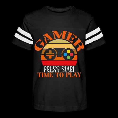 Gamer: Press Start, Time to Play! - Kid's Football Tee