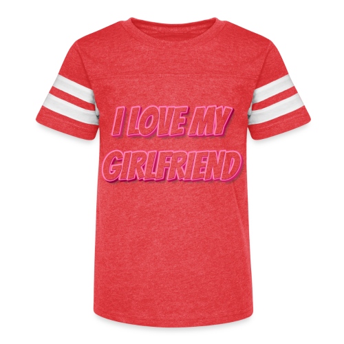 I Love My Girlfriend T-Shirt - Customizable - Kid's Football Tee