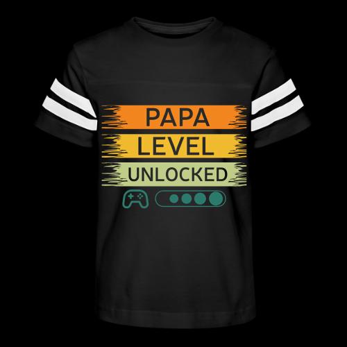 Papa Level Unlocked! - Kid's Football Tee