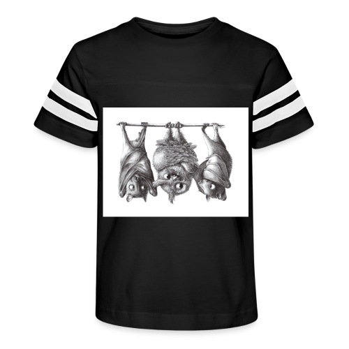 Vampire Owl with Bats - Kid's Vintage Sports T-Shirt