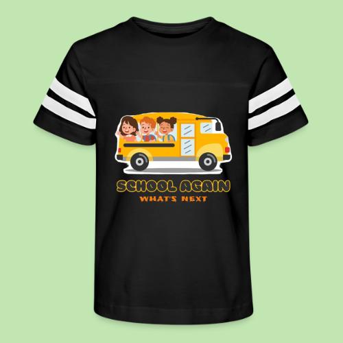 first day of school outfit- school again - Kid's Football Tee