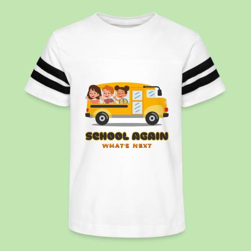 first day of school outfit- school again - Kid's Football Tee