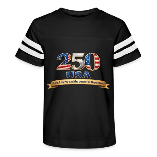 250 USA Liberty Banner - Kid's Football Tee