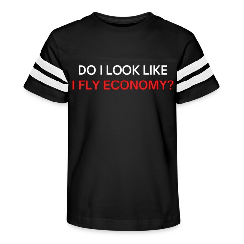 Do I Look Like I Fly Economy? (red and white font) - Kid's Football Tee