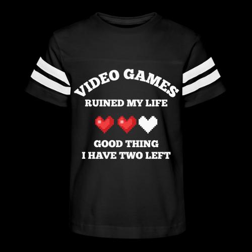 Video Games Ruined My Life (2 Hearts Left) - Kid's Football Tee