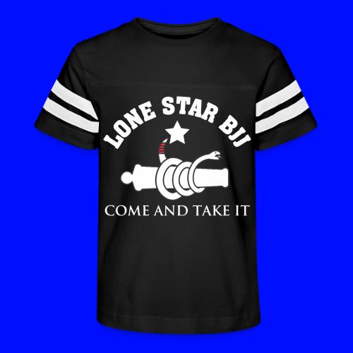 Lone Star BJJ - Come and Take It - White and Red - Kid's Football Tee