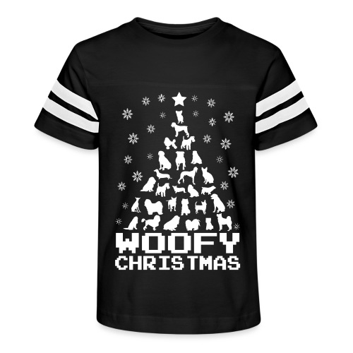 Woofy Christmas Tree - Kid's Football Tee