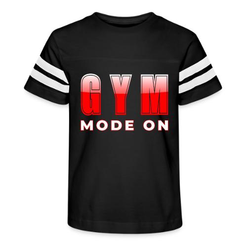 Gym Mode On Fitness Typography Design - Kid's Football Tee