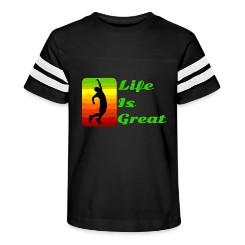 Life Is Great - Kid's Football Tee