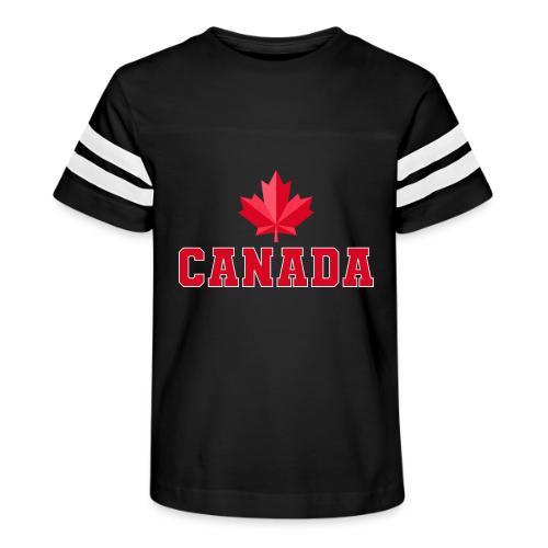 Canada with a maple leaf - Kid's Football Tee