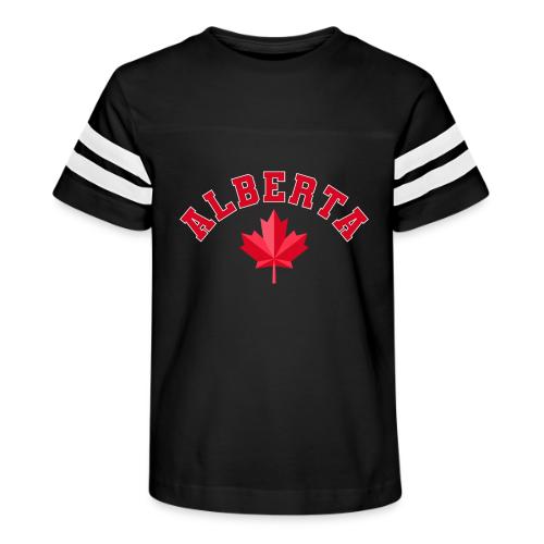 Alberta with maple leaf - Kid's Football Tee
