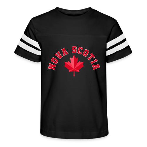 Nova Scotia with maple leaf - Kid's Football Tee