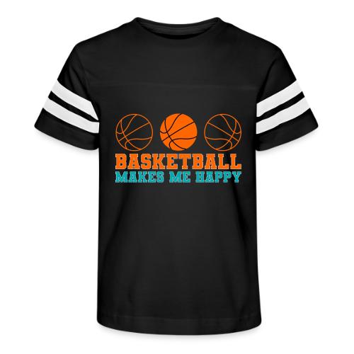 Basketball makes me happy - Kid's Football Tee