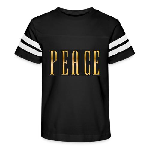 Peace in Gold - Kid's Football Tee