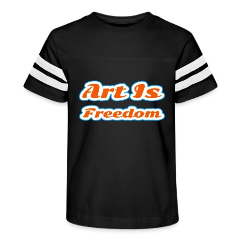 Art Is Freedom — Creative Expression Script - Kid's Football Tee