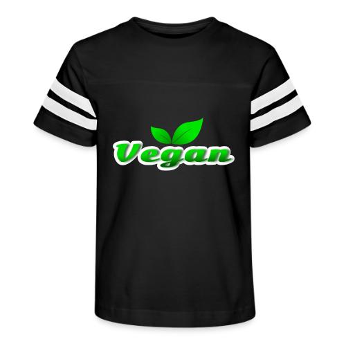 Pure Vegan Leaves - Kid's Football Tee